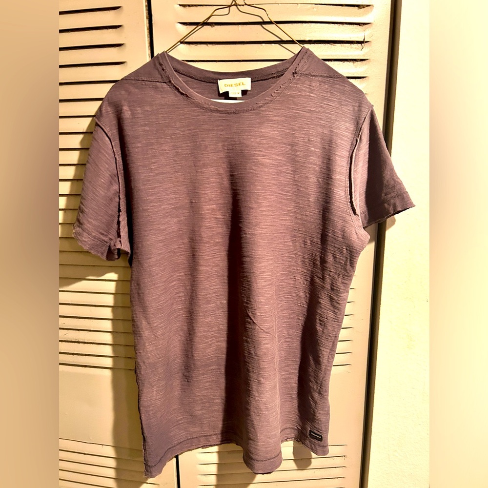Diesel men's short sleeve shirt medium gray